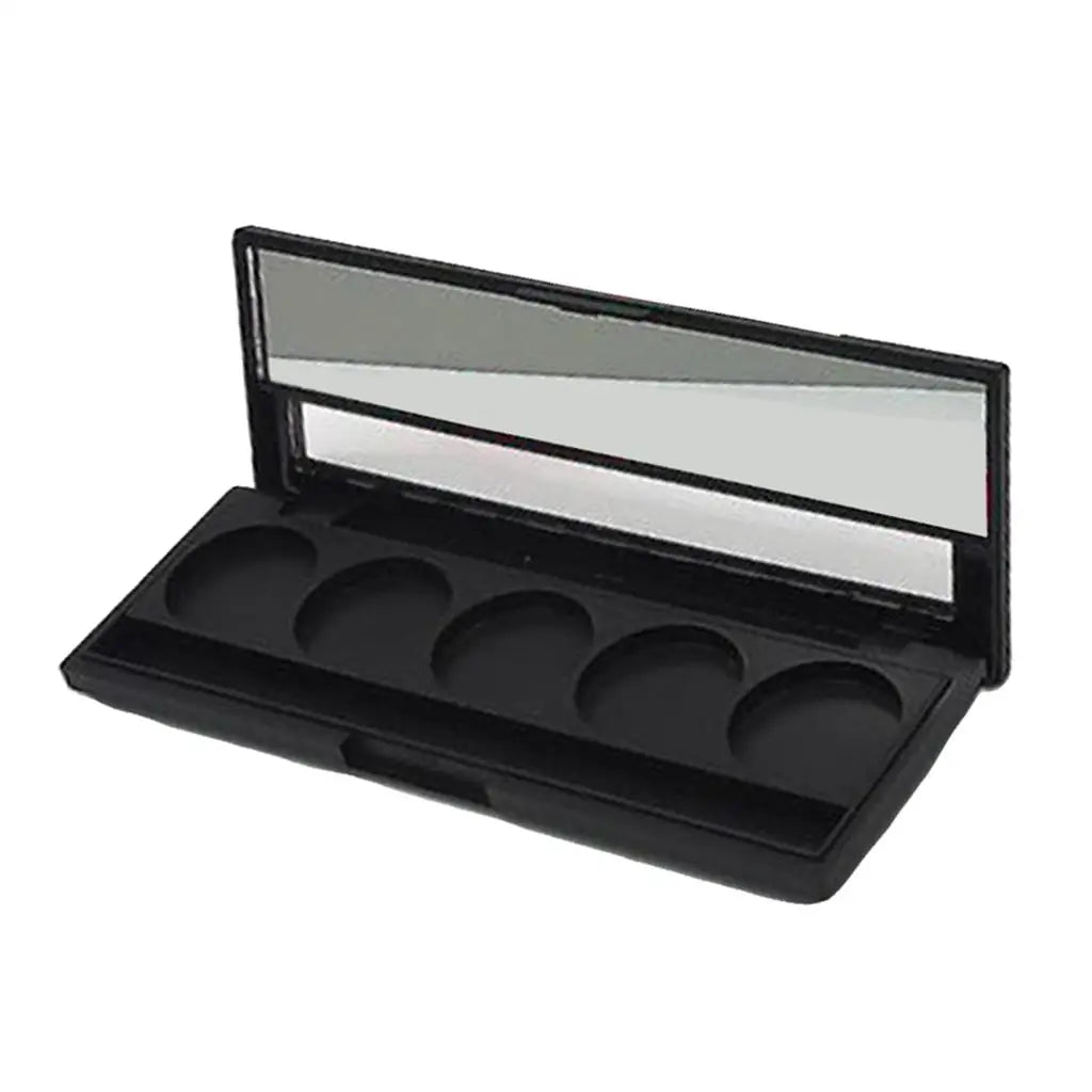 Empty Makeup Case Portable Blusher Box with Clear Window Makeup Palette for DIY Makeup Set Full Kit and Travel Use