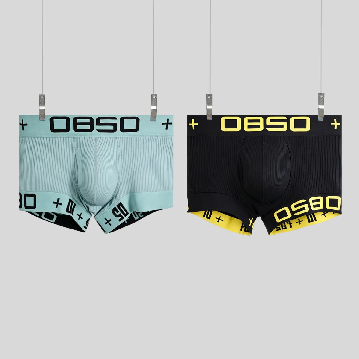 Men's Ribbed Boxer Briefs Digital Print Low Rise Stretch Soft Breathable Underwear Single & Multiple Optional