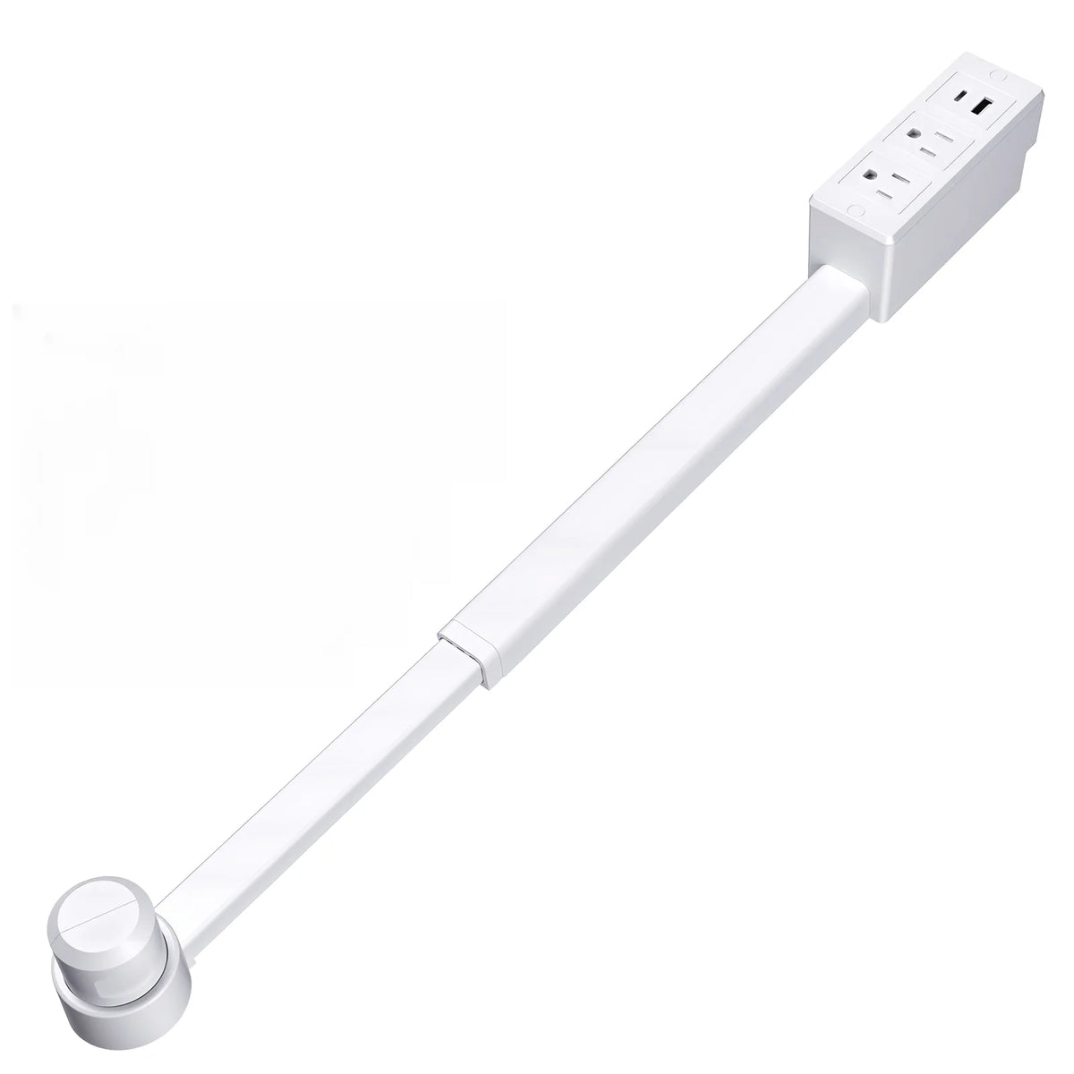 New Rotates 180° Electrical Outlet Extender Adjustable Length White Power Outlets Extender Power Socket Expander For Nightstand