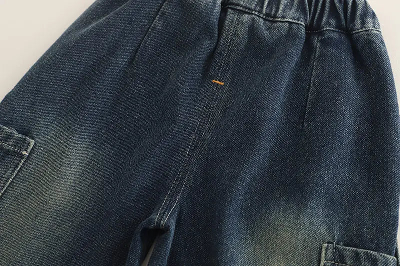 Fashion New Spring Kids Jeans Boys Girls Black Jeans Children Boys Casual Denim Pants Toddler High Quality 1 2 3 4 5 Years