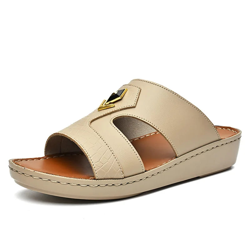 2026men's Slippers Fashion Outdoor Casual Cool Slippers Summer Open-toe Beach Slippers Non-slip Platform Sandals Chanclas Hombre