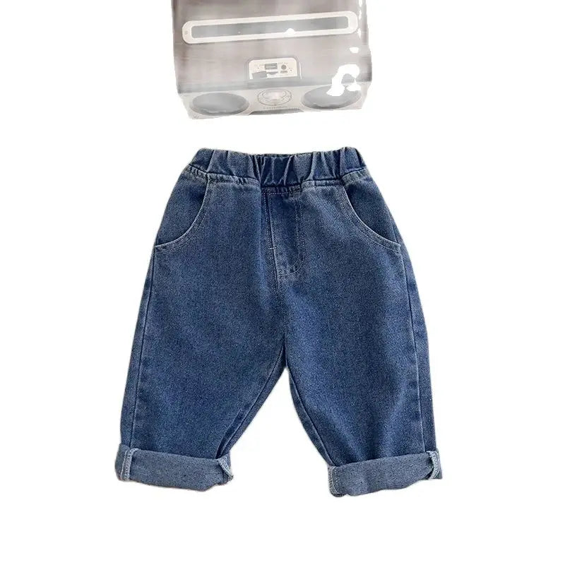 Wholesale Baby Pants Solid Kids Jeans Casual  Boys Denim Pants Soft  Girls Fashion Trousers