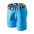 1pc Men's 3/4 Long Boxer Briefs - Inner Sports Underwear, Double-Layer Separate, U-Pouch, Long Length for Wear Inside