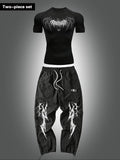 Men's Fashion Casual Athletic Set Short Sleeve Top And Long Pants Comfortable Streetwear Outfit for Men