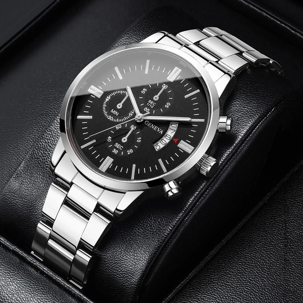 Luxury Men Business Watches Fashion Calendar Quartz Watch for Man Clock Relogio Masculino（Without Box）