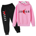 Kids Hoodie Fashion Basketball Coat Trend Clothes Boys Girl 3-12Years Pullover Sweatshirt Top+Pants 2P Sports Casual Jogging Set