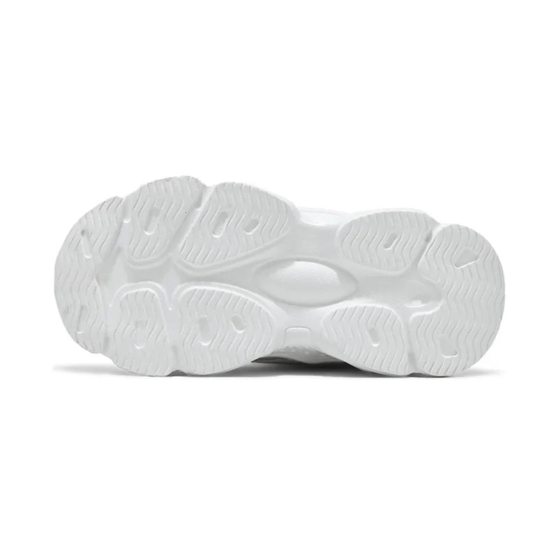 Kids White Sneakers Anti Skid Outdoor Sport Tennis Breathable Casual Children Comfortable Walking Shoes Size 28-40