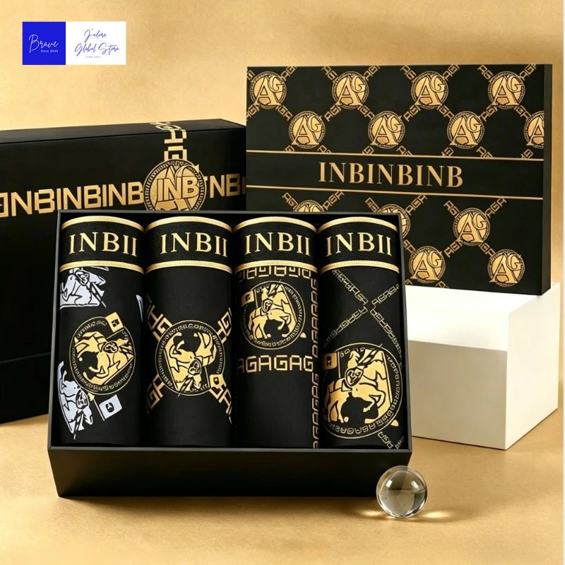 Men's Luxury Baroque Print Boxer Briefs Sexy Antibacterial Breathable Retro Style Underwear Shorts Boys Thin Flat Corner Panties