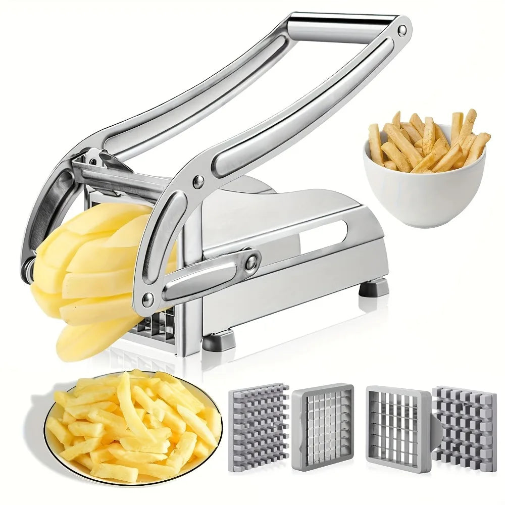 👉 Edelstahl Pommes-Schneider & Gemüsestiftler