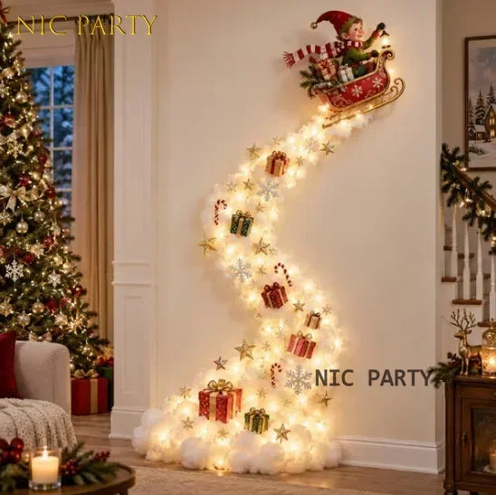 Leuchtende Weihnachts-Wanddekoration – Magische LED-Festbeleuchtung