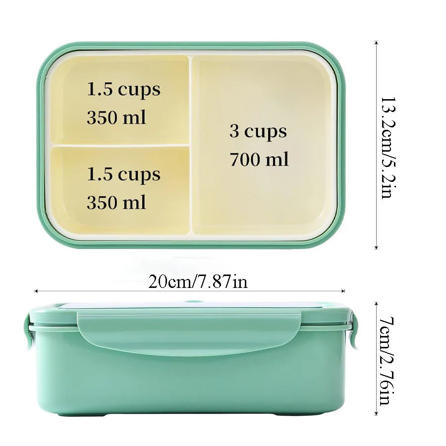 Bento Boxes for Adults - 1400 ML Bento Lunch Box For Kids Childrens With Spoon & Fork - Durable Perfect Size for On-the-Go Meal