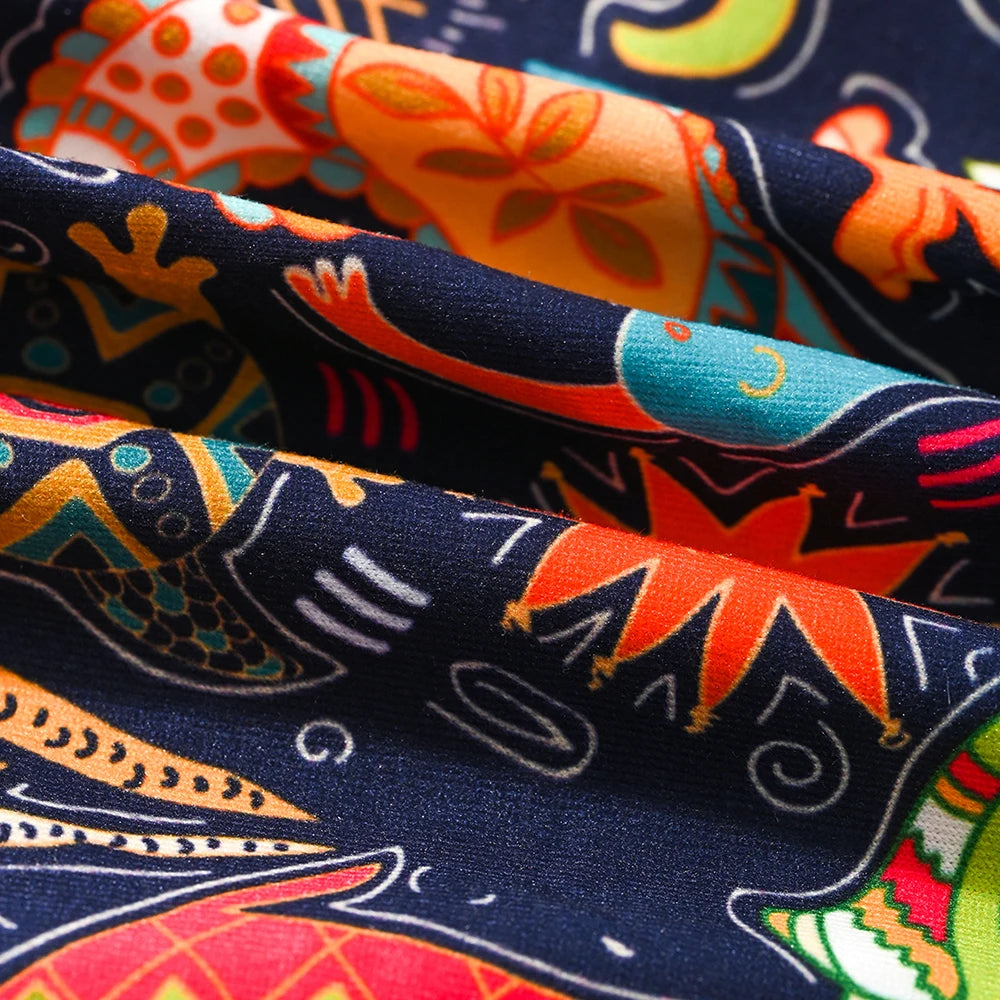 3Pcs Men's Random Graffiti Cartoon Printed Boxer Shorts Casual Sports Breathable Underwear Men's Comfortable Underwear