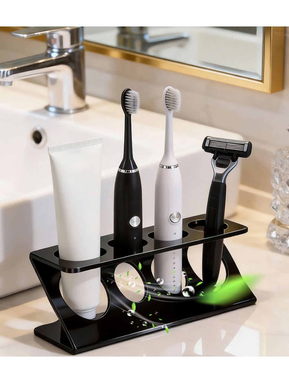 Bathroom Multifunctional Storage Rack, Toothbrush Holder, Multi-Purpose Drain Rack Organizer, Bathroom Kitchen Desktop Storage