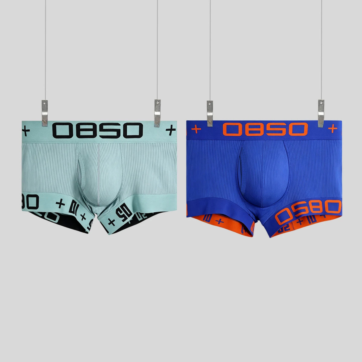 Men's Ribbed Boxer Briefs Digital Print Low Rise Stretch Soft Breathable Underwear Single & Multiple Optional