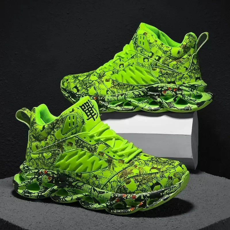 Chunky Male Sneakers Platform Men Shoes Trend Breathable Casual Shoes Light Running Shoes for Men 2025 New Print Tenis Masculino