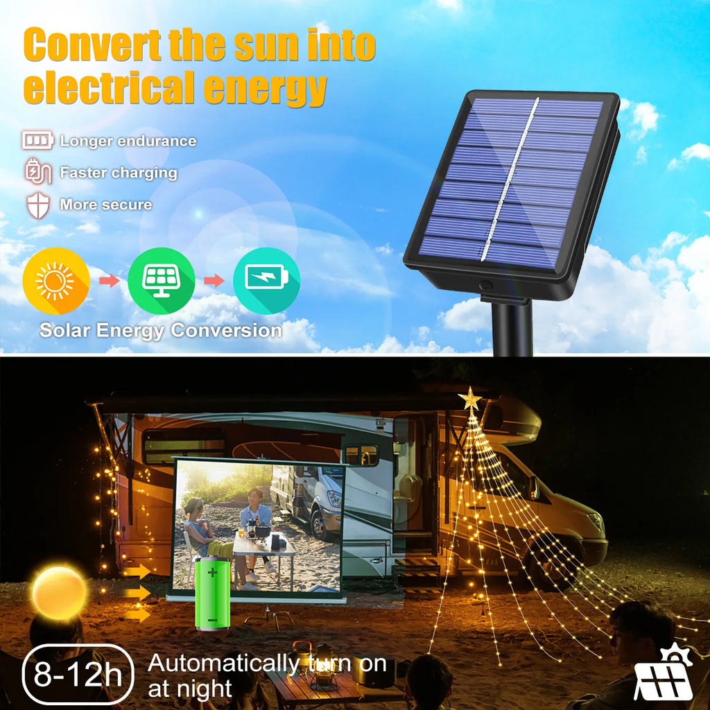Christmas Decoration Solar String Lights 2/3M LED Star Fairy Lights Outdoor Waterproof Garden Decor Light for Wedding Holiday