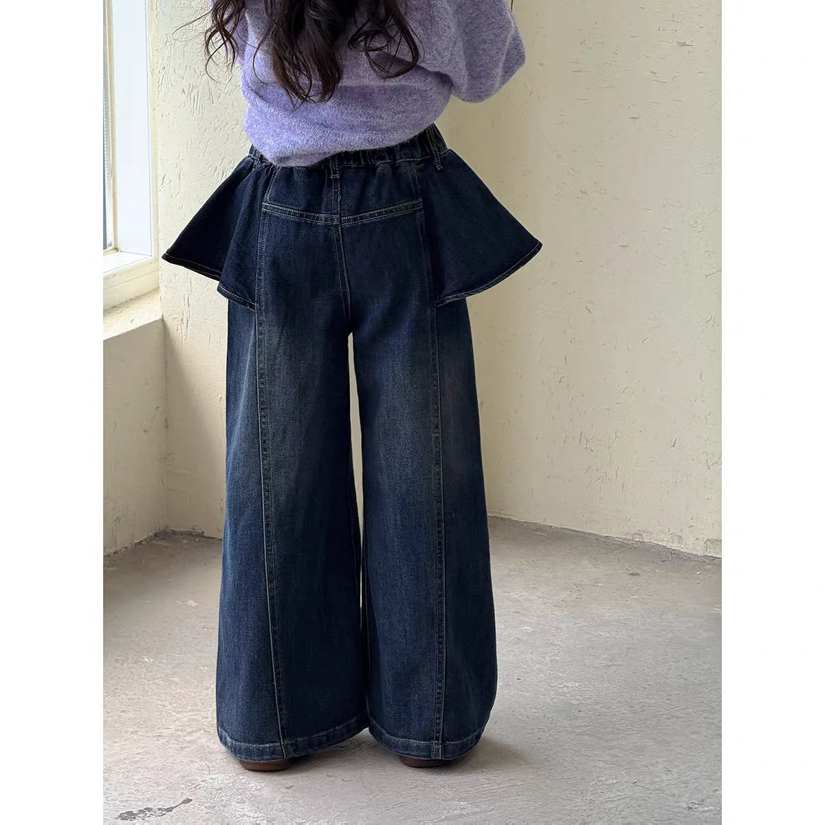 Girls' Jeans 2025 Autumn and Winter Korean New Style Children's Straight Leg Pants Casual and Fashion Kids Pants