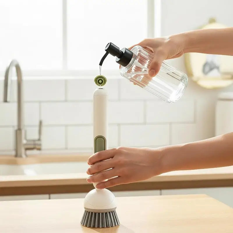 Premium Spülbürste mit extra langem, verstellbarem Griff