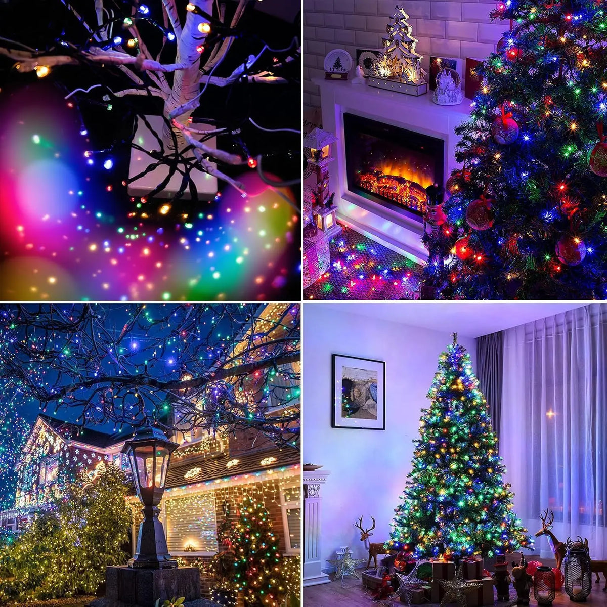 LED Solar String Lights  Solar Powered Xmas Outdoor Lights Waterproof Starry Christmas Fairy Light for Festival Party Atmosphere