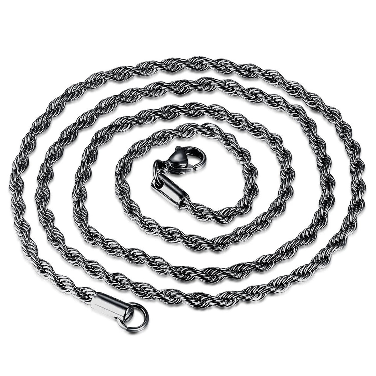 1 Piece Stainless Steel Necklace For Men Women Braided Rope Chain Choker Necklace Gold Color Neck Metal Fashion Jewelry Gift