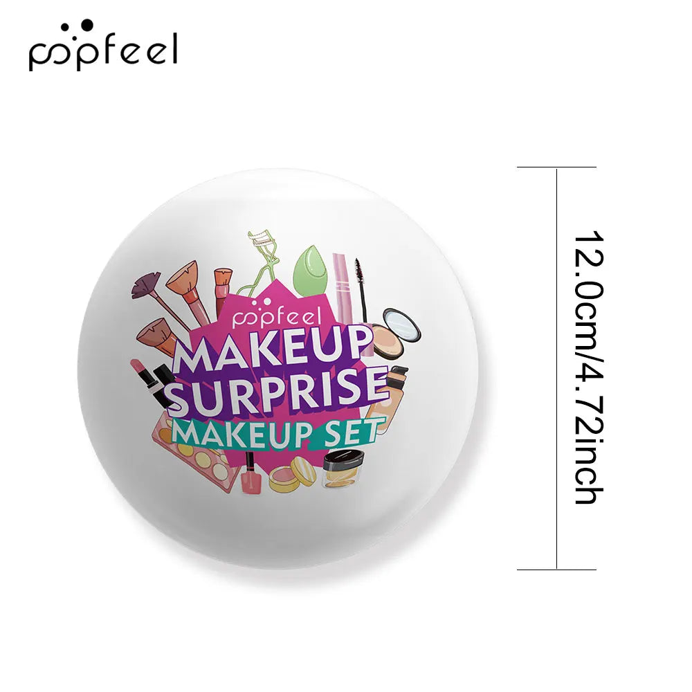 POPFEEL Surprise Makeup Ball Gift Set - Festive Cosmetic Bundle for Special Occasions, Perfect Birthday Surprise Makeup Sphere.