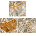 3pcs Cotton Girls Panties Adolescent Mid Waist Underwears Babys Fashion Briefs Breathable Pantys Students Cartoon Print Lingerie