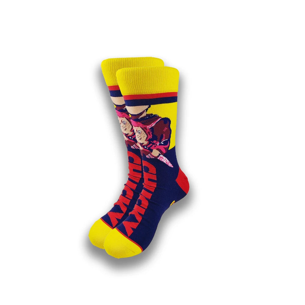 Wholesale and retail all kinds of fashion cartoon men's socks in spring and autumn wear warm and comfortable socks.