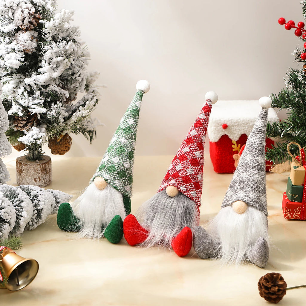 Christmas Decoration Items - Nordic Style Handless Figurine, Faceless Old Man Doll, Window Display Item