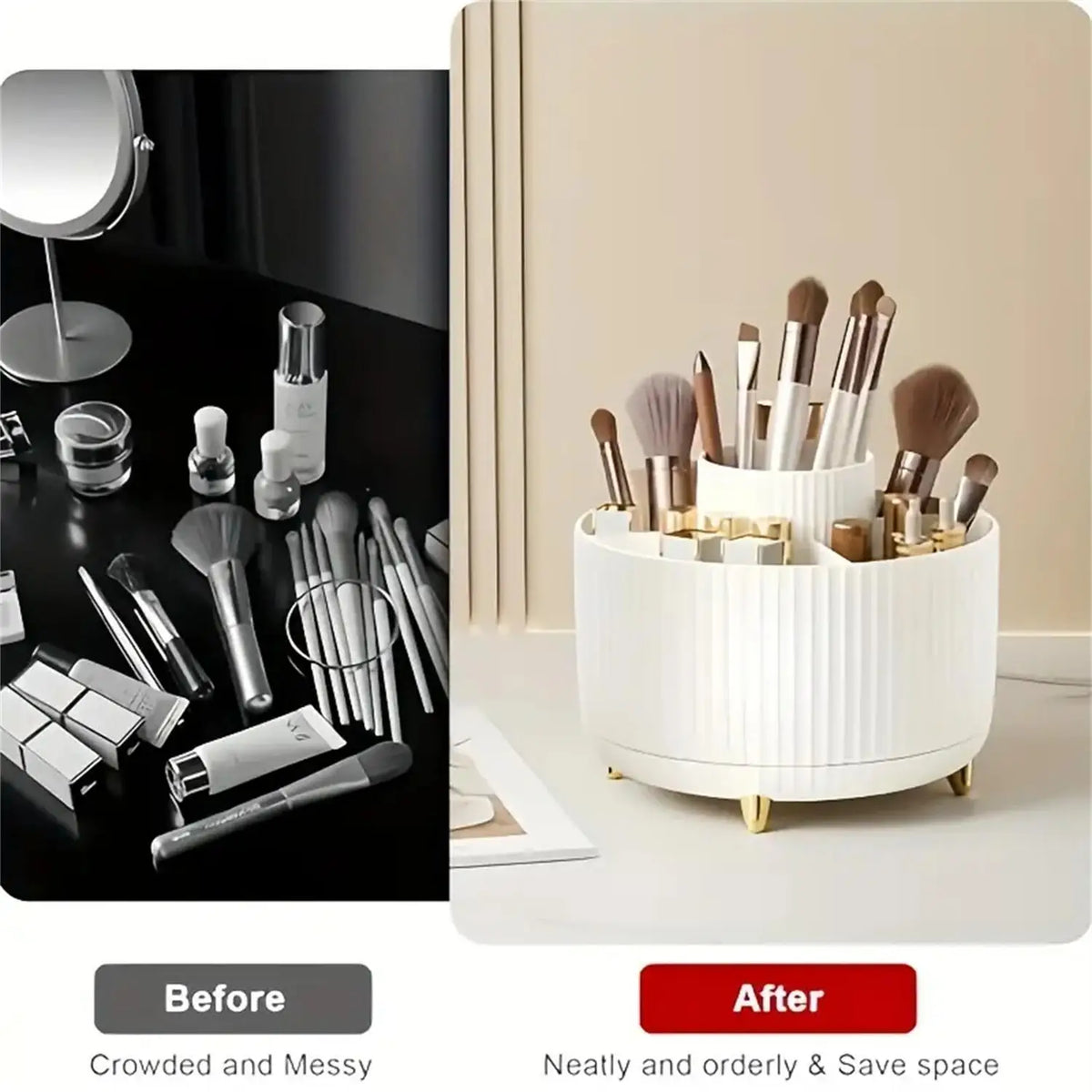 Premium Pinselhalter & Kosmetik-Organizer