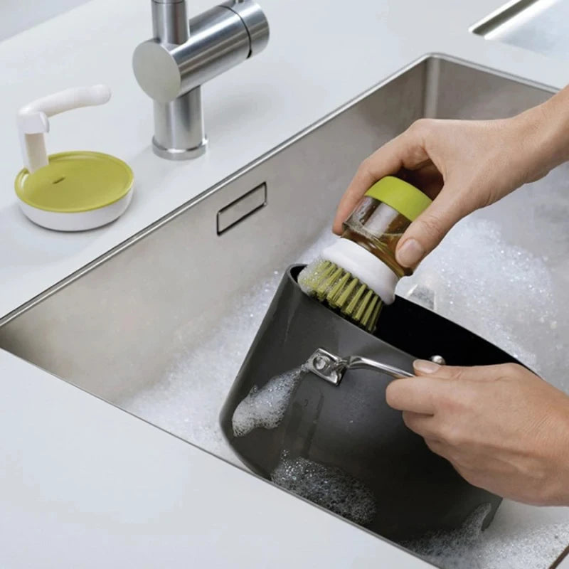 Mini-Spülbürste mit Seifendosierung – Kompakt & Effizient