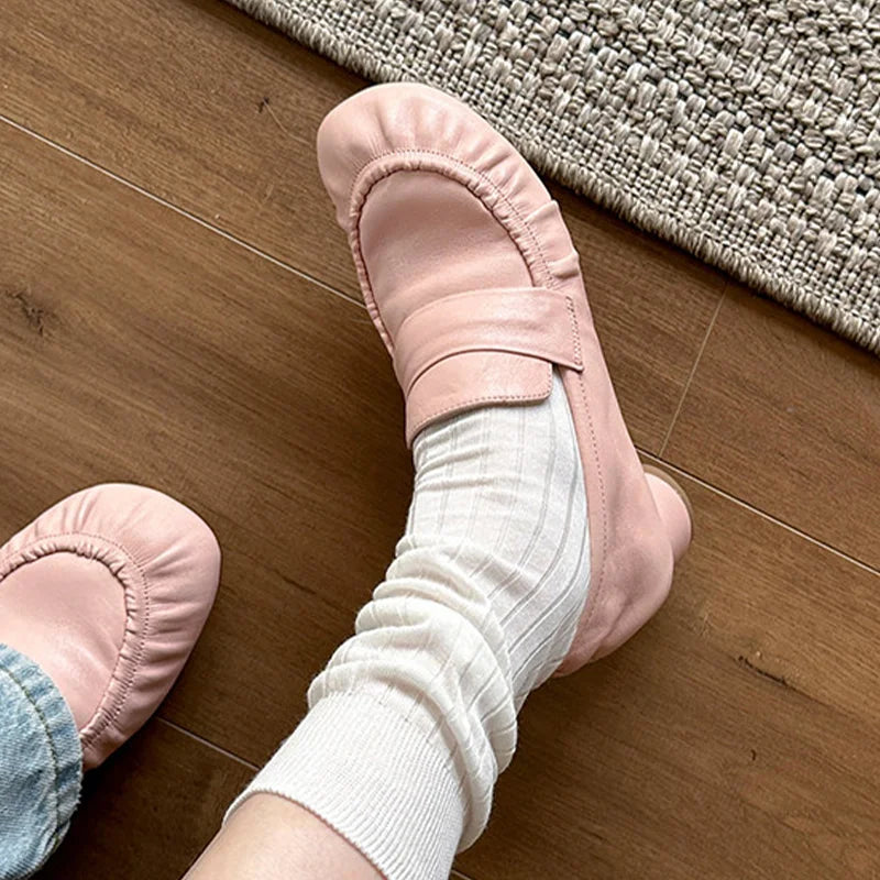 Loafers Shoes for Women Sexy High Heels Shoes Fashion Chunky Leather Shoes 2026 New Summer Pumps Dress Walking Mujer Zapatillas