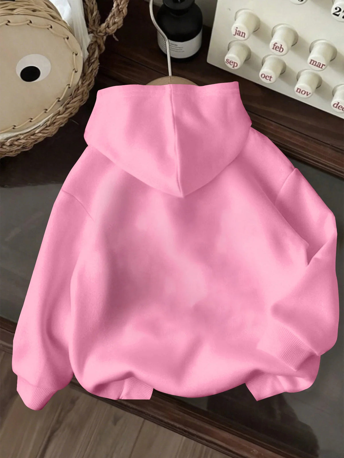 Kids' casual hoodie, Japanese style sweet cherry blossom print hooded sweatshirt, sweet and cool kids' casual top.