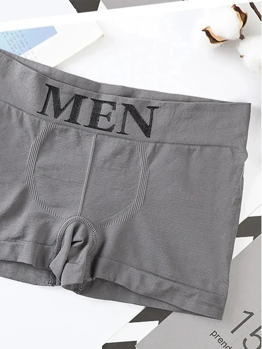 Men's 5 Pcs Plain Color Boxer Briefs Breathable High Elastic Comfortable Soft Skin‑Friendly Casual Underwear Underpants For Men