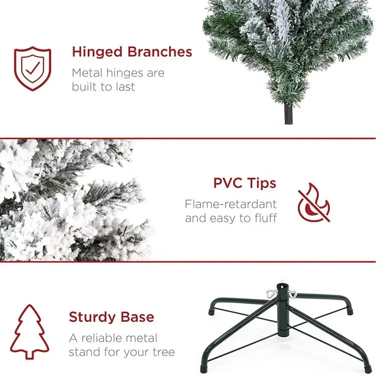👉 Weißer verschneiter Weihnachtsbaum – Zauberhafte Winteroptik