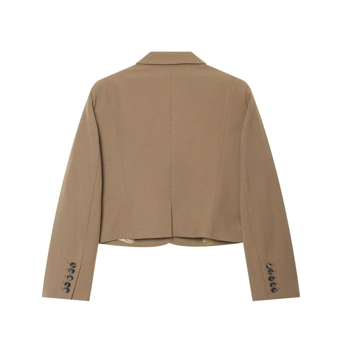 Women's Pants Blazer Set Autumn New Fashion Long Sleeve Buttons Short Top Mid-waist Wide-leg Pants Casual Simple 2 Piece Set
