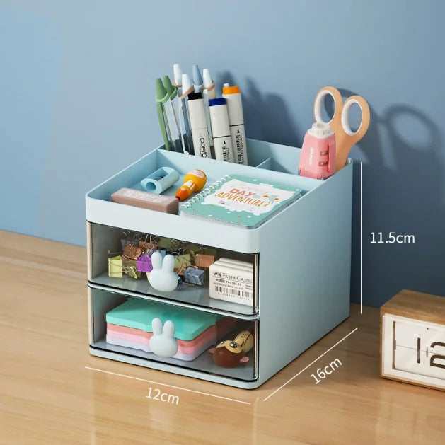 Mini Schreibtisch-Organizer mit Klarsicht-Schubladen
