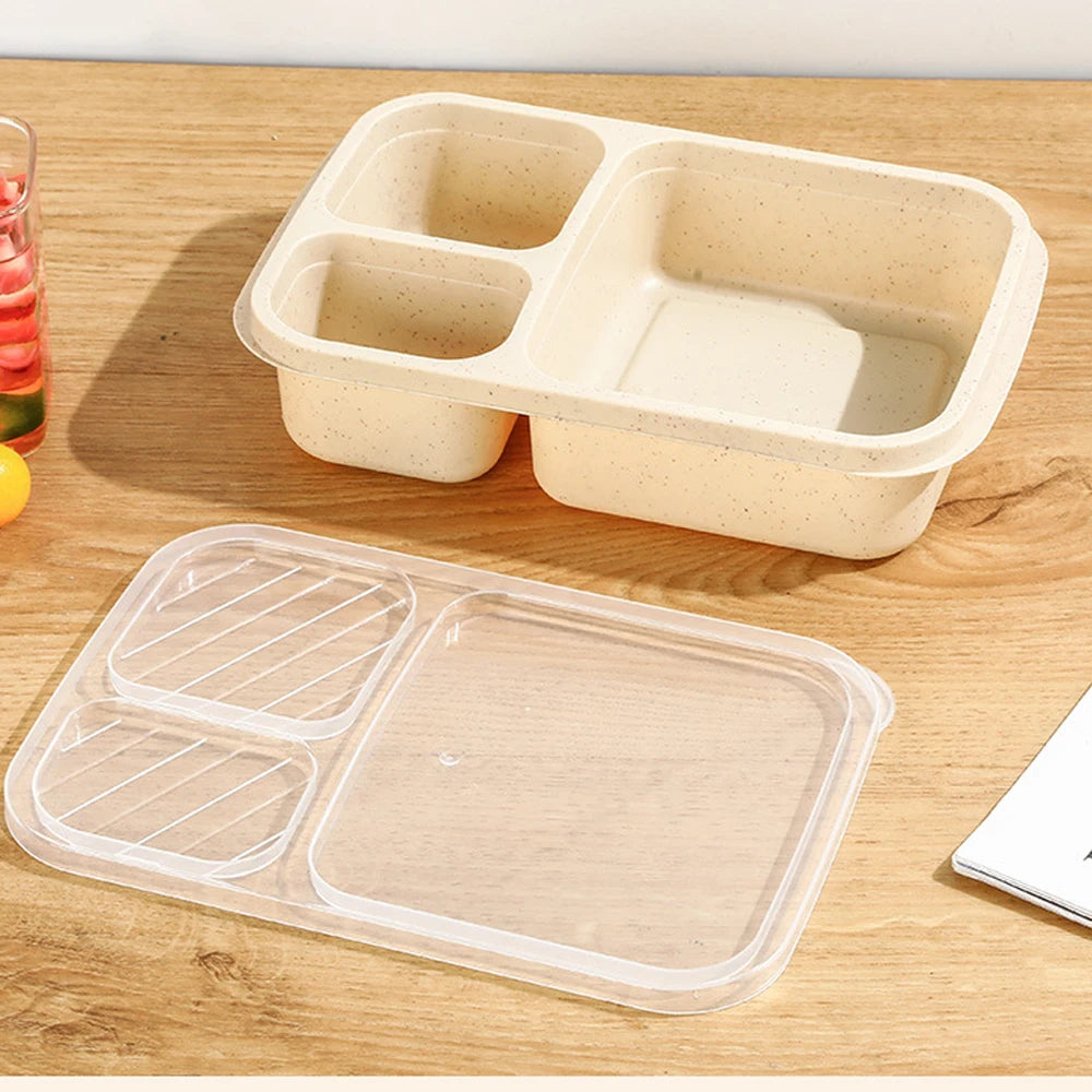 1 Bento Box Lunch Box for Kids and Adults Reusable Food Storage Container 3 Compartment Lunch Box for School Work and Travel