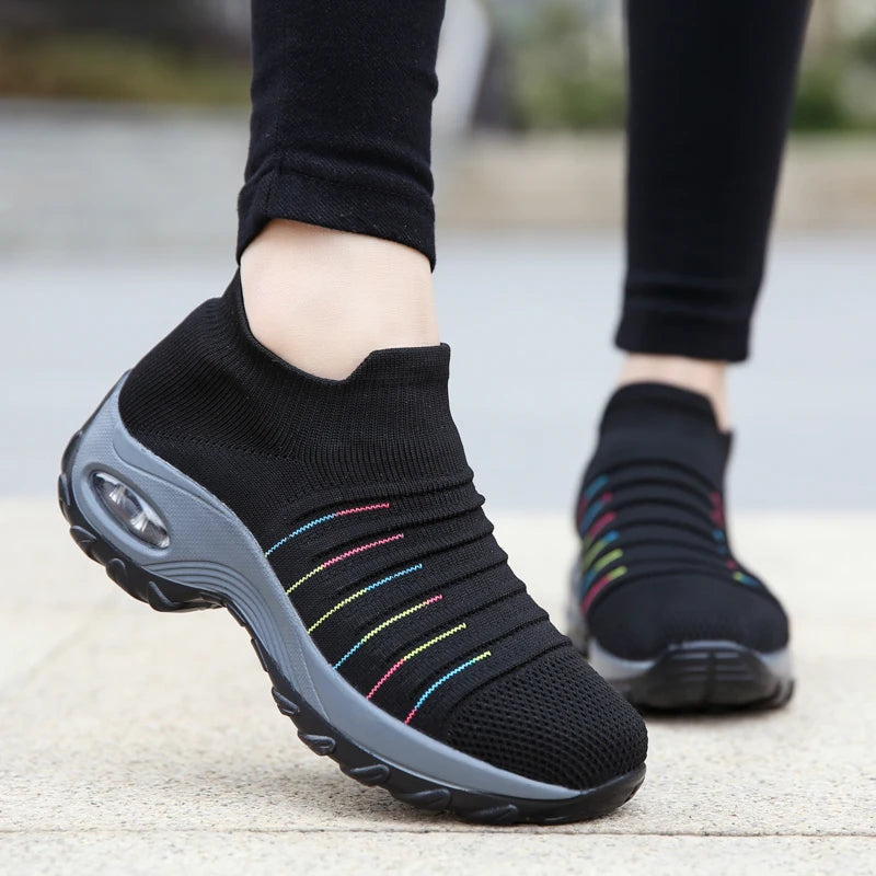 Women's Sneakers Versatile Ladies Orthopedic Sneakers Platform Shoes Women Casual Shoes Non-slip Wear-resistant Tenis De Mujer