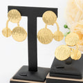 New Jewelry Sets for Women Dubai Round Geometry Earrings and Ring Set Italian Party Wedding  Jewelry Accessories