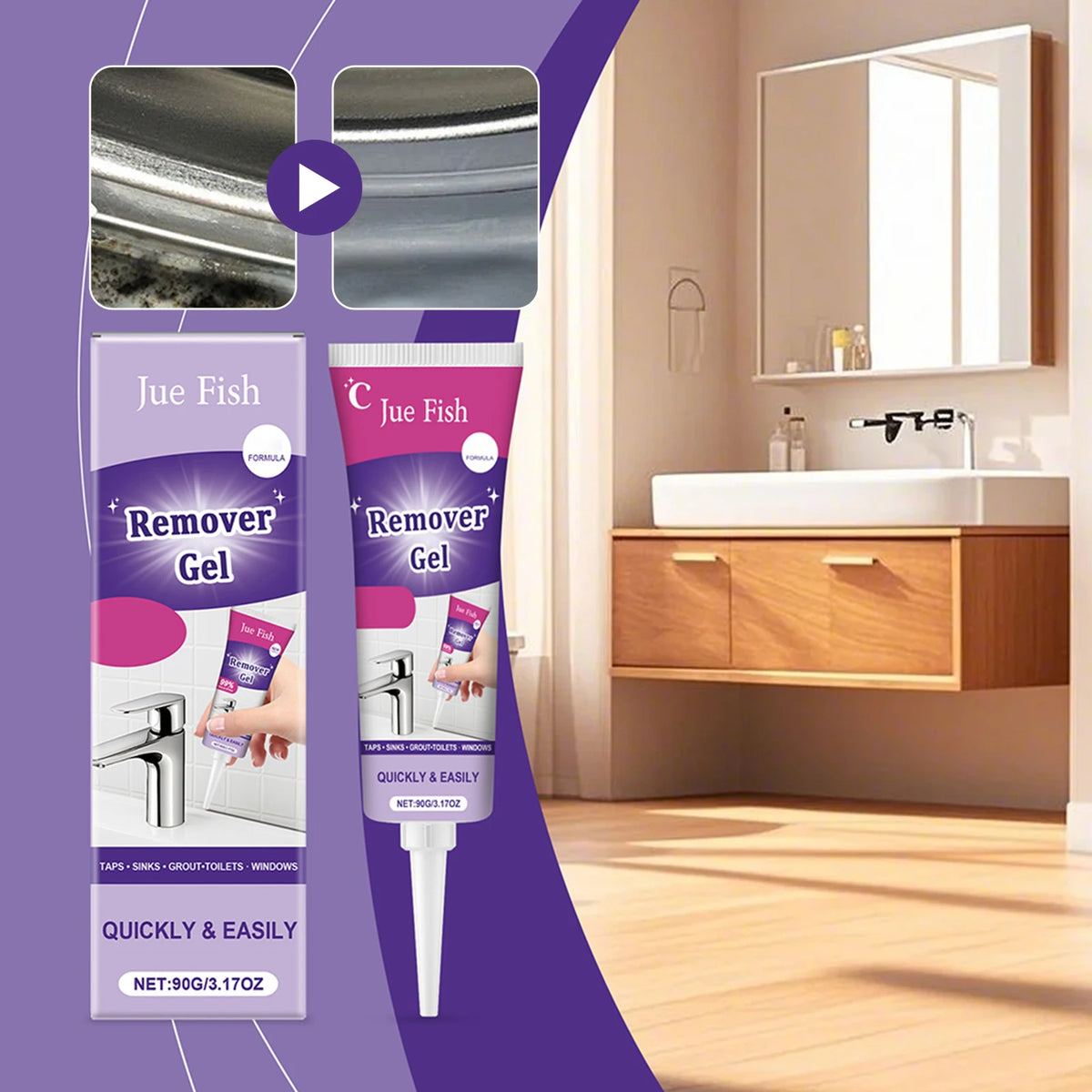 Mold Magics Remover Safe For Multiple Surfaces For Bathroom