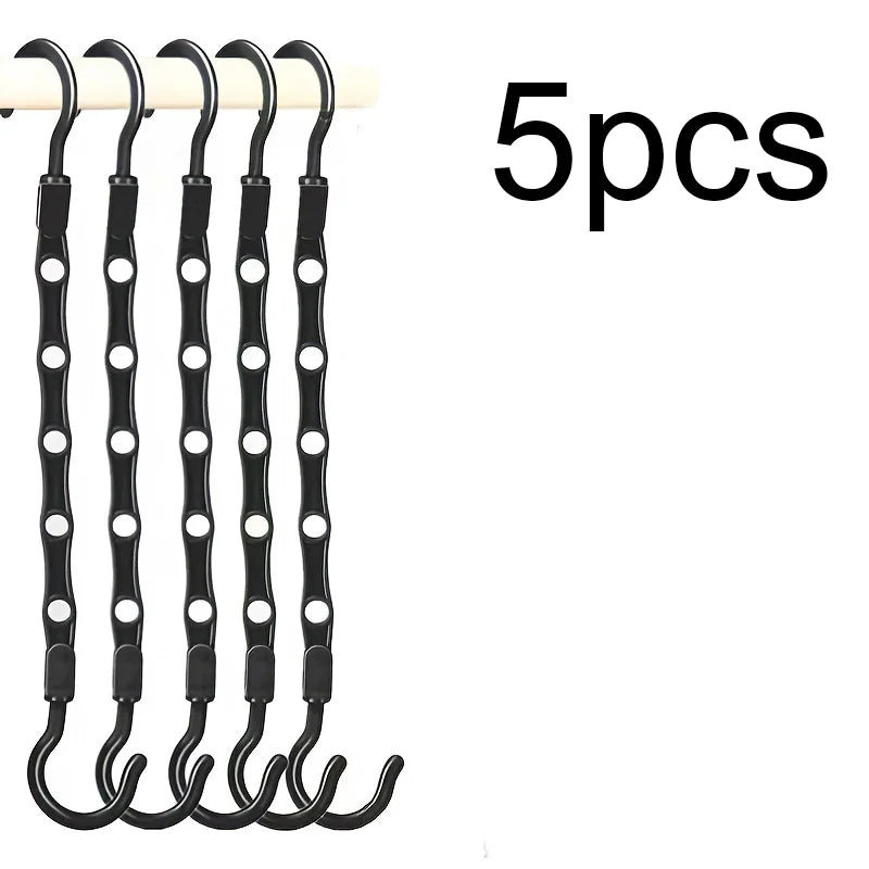 5/10/20pcs Magic Hangers Space Saving Hanger Closet Space Saver Hanger Organizer Multi Hangers Sturdy Plastic Clothes Storage
