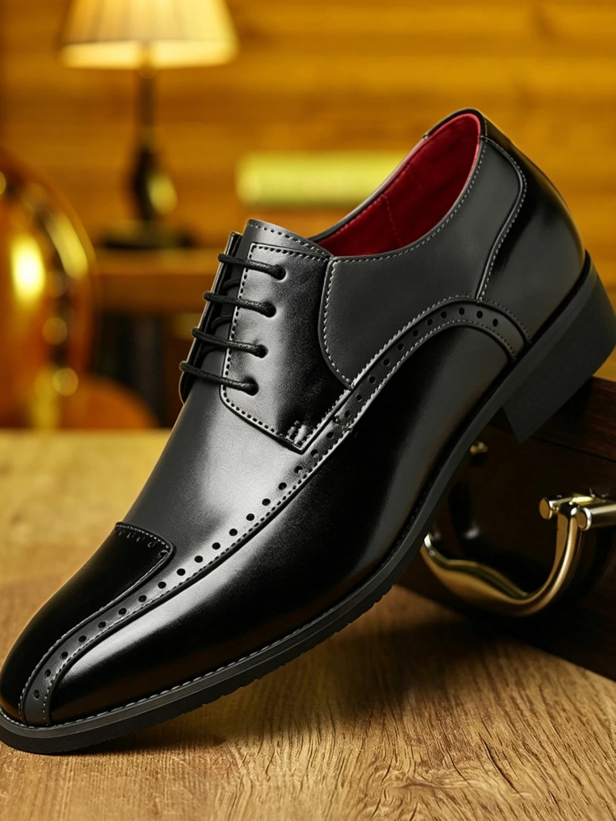 Classic Formal Oxford Shoes Handcrafted Men Dress Shoes Real Calfskin Leather Business Office Footwear