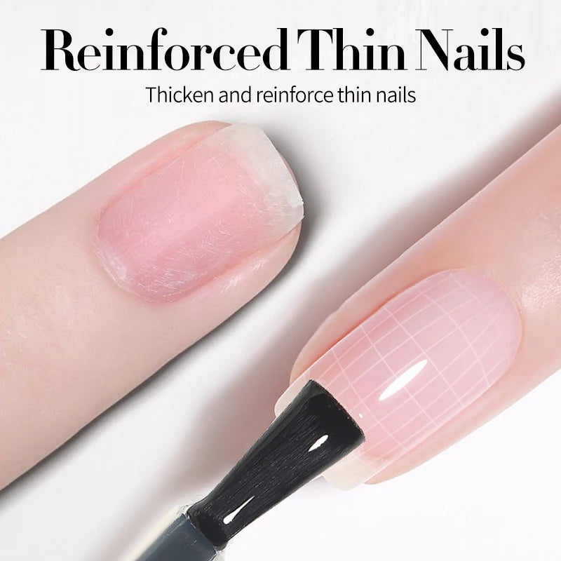 UR SUGAR 1/2Pcs Clear Fiber Rubber Base Gel Manicure Broken Nail Repaired Construction Fiberglass Semi Permanent Soak Off UV Gel