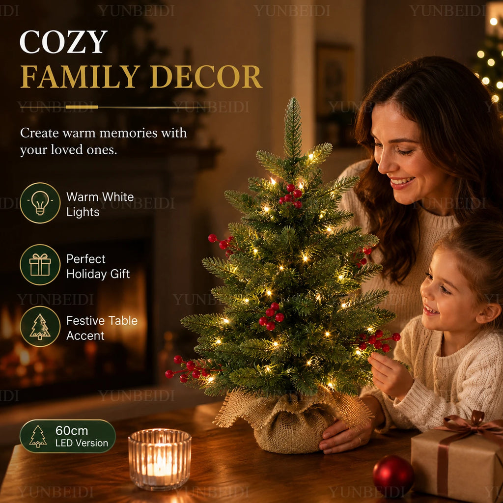 👉 Premium Weihnachtsbaum mit roten Beeren & naturgetreuen PE-Nadeln