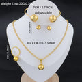 Stainless Steel Jewelry Three-dimensional Ring Earring Necklace Bangle 4Pcs Jewelry Set for Women Geometric Exquisite Jewelry