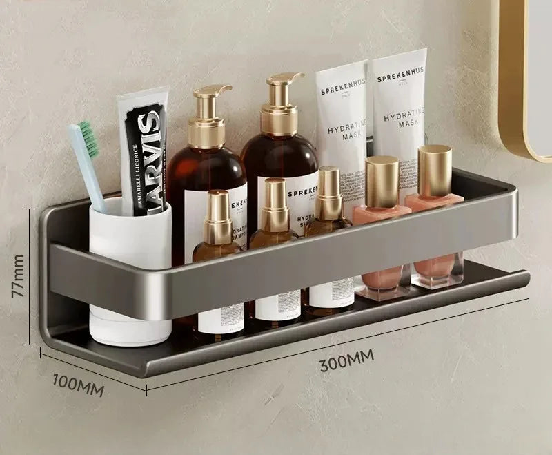 Bathroom Shelf Without Drilling Makeup Organizer Shampoo Storage Shelf Storage Rack For Kitchen Bathroom Organizer Accessorie
