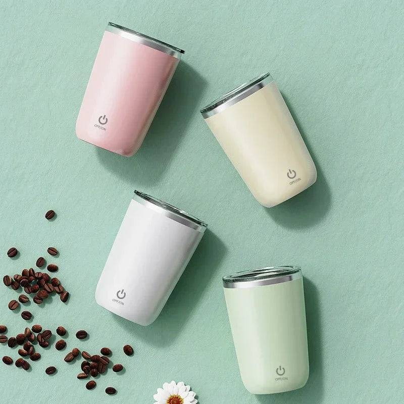New Automatic Self Stirring Magnetic Mug WIth USB Lazy Magnetic Portable Fresh Coffee Cup Stainless Steel Coffee Milk Mixing Cup