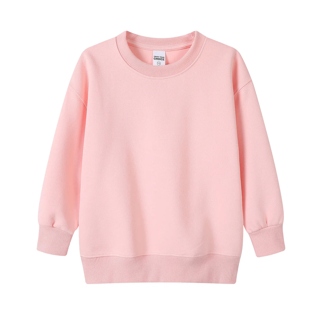 Kids Hoodie Children Cotton Solid Color Hoodie Casual Loose Long-Sleeve Sweatshirt Toddlers Young Children Sweatshirt Hoodie