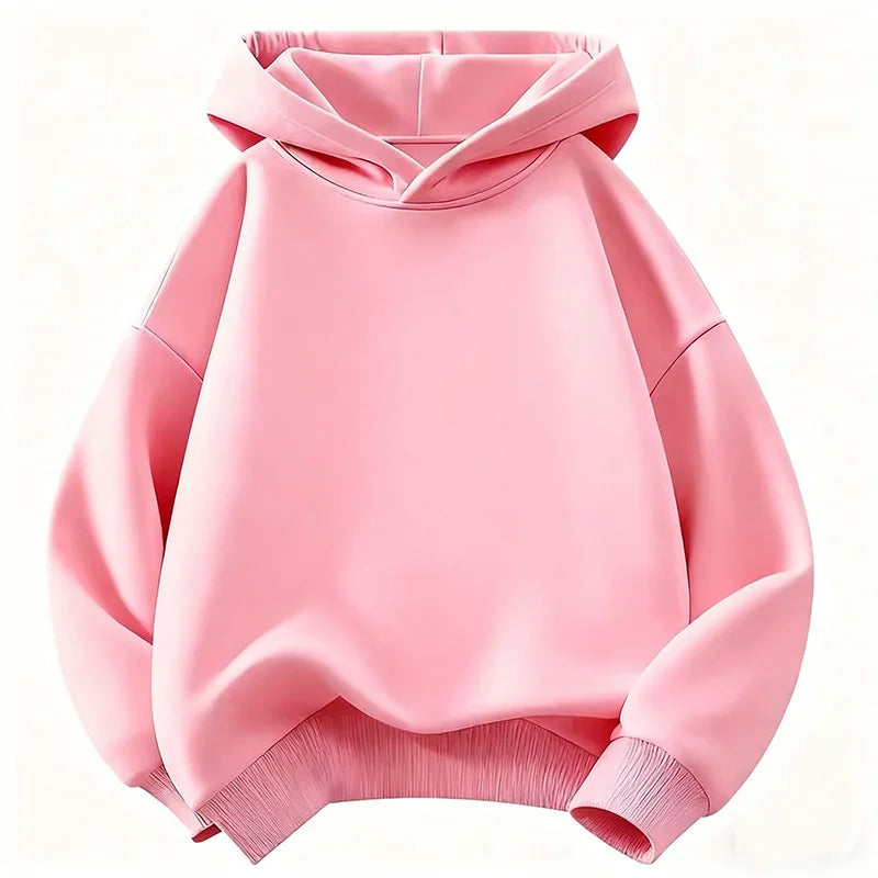 Children's Fashion Kids Boy Hoodies 2026 Spring Autumn Girls Casual Hoodies Sweatshirt Kids Solid Color Hoodies Sweatshirt