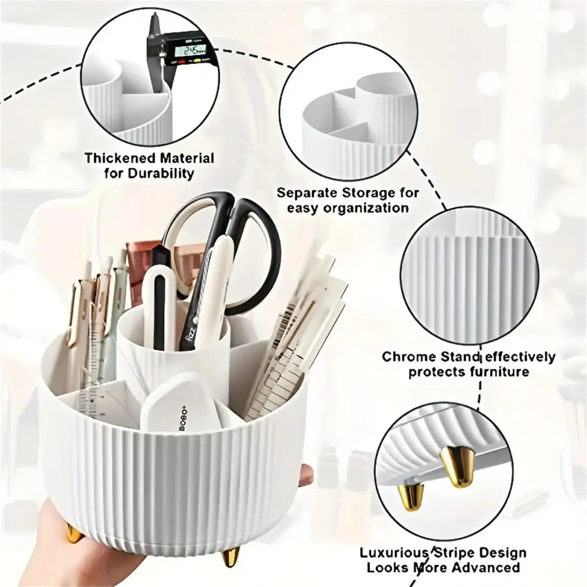 Premium Pinselhalter & Kosmetik-Organizer